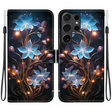 OEM - Pl&aring;nboksfodral f&ouml;r Samsung Galaxy S26 Ultra M&ouml;nstertryckt Konstl&auml;der - Blomma