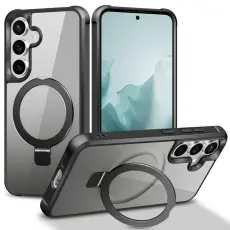 OEM - Mobilskal f&ouml;r Samsung Galaxy S26 Magnetiskt Ringh&aring;llare Kickstand Plast - Svart