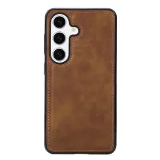 OEM - Mobilskal f&ouml;r Samsung Galaxy S26 Plus Shockproof PU + TPU - Brun