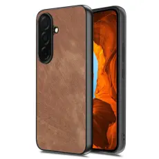 OEM - Mobilskal f&ouml;r Samsung Galaxy S26 Plus St&ouml;tbest&auml;ndig Slim Retro Konstl&auml;der - Brun
