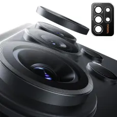 Torras - Torras Sk&auml;rmskydd f&ouml;r Samsung Galaxy S26 Ultra H&auml;rdat glas Kamera Skydd - Svart