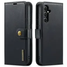 DG.MING - DG.Ming Pl&aring;nboksfodral f&ouml;r Samsung Galaxy S26 &Auml;kta l&auml;der St&auml;ll - Svart