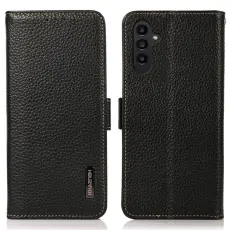 KHAZNEH - KHAZNEH Mobilfodral f&ouml;r Samsung Galaxy S26 Plus &Auml;kta l&auml;der RFID - Svart