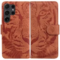 OEM - Pl&aring;nboksfodral f&ouml;r Samsung Galaxy S26 Ultra Konstl&auml;der - Brun