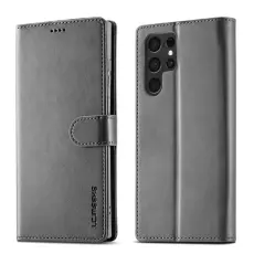 LC.imeeke - LC.IMEEKE Pl&aring;nboksfodral f&ouml;r Samsung Galaxy S26 Ultra Konstl&auml;der - Gr&aring;