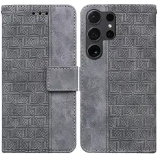 OEM - Pl&aring;nboksfodral f&ouml;r Samsung Galaxy S26 Ultra Konstl&auml;der - Gr&aring;