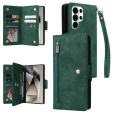 OEM - Pl&aring;nboksfodral f&ouml;r Samsung Galaxy S26 Ultra Konstl&auml;der - Gr&ouml;n