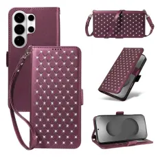 OEM - Pl&aring;nboksfodral f&ouml;r Samsung Galaxy S26 Ultra Konstl&auml;der - Lila