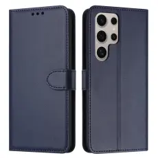 OEM - Pl&aring;nboksfodral f&ouml;r Samsung Galaxy S26 Ultra Konstl&auml;der med st&auml;ll - Bl&aring;