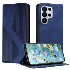OEM - Pl&aring;nboksfodral f&ouml;r Samsung Galaxy S26 Ultra Konstl&auml;der med st&auml;ll - Bl&aring;