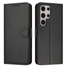 OEM - Pl&aring;nboksfodral f&ouml;r Samsung Galaxy S26 Ultra Konstl&auml;der med st&auml;ll - Svart