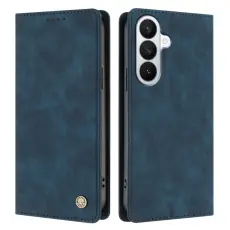 OEM - Pl&aring;nboksfodral f&ouml;r Samsung Galaxy S26 Ultra Konstl&auml;der RFID - M&ouml;rkbl&aring;