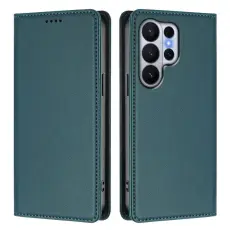 OEM - Pl&aring;nboksfodral f&ouml;r Samsung Galaxy S26 Ultra Konstl&auml;der RFID - M&ouml;rkgr&ouml;n