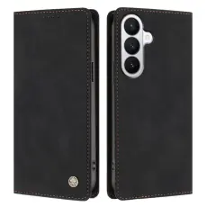 OEM - Pl&aring;nboksfodral f&ouml;r Samsung Galaxy S26 Ultra Konstl&auml;der RFID - Svart