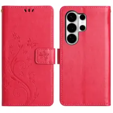 OEM - Pl&aring;nboksfodral f&ouml;r Samsung Galaxy S26 Ultra Konstl&auml;der - R&ouml;d