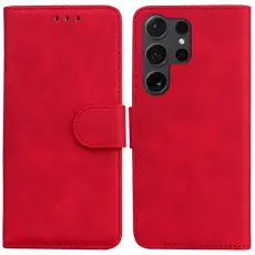 OEM - Pl&aring;nboksfodral f&ouml;r Samsung Galaxy S26 Ultra Konstl&auml;der - R&ouml;d