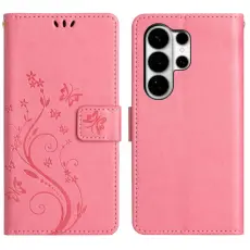 OEM - Pl&aring;nboksfodral f&ouml;r Samsung Galaxy S26 Ultra Konstl&auml;der - Rosa