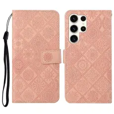 OEM - Pl&aring;nboksfodral f&ouml;r Samsung Galaxy S26 Ultra Konstl&auml;der - Rosa