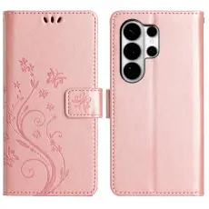 OEM - Pl&aring;nboksfodral f&ouml;r Samsung Galaxy S26 Ultra Konstl&auml;der - Ros&eacute;guld