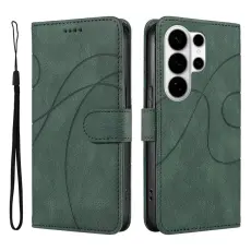 OEM - Pl&aring;nboksfodral f&ouml;r Samsung Galaxy S26 Ultra Konstl&auml;der St&auml;ll - Gr&ouml;n