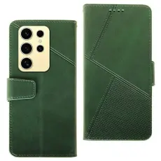 IDEWEI - IDEWEI Pl&aring;nboksfodral f&ouml;r Samsung Galaxy S26 Ultra Konstl&auml;der St&auml;ll - Gr&ouml;n