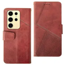 IDEWEI - IDEWEI Pl&aring;nboksfodral f&ouml;r Samsung Galaxy S26 Ultra Konstl&auml;der St&auml;ll - R&ouml;d