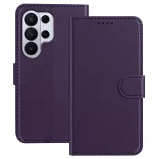 OEM - Pl&aring;nboksfodral f&ouml;r Samsung Galaxy S26 Ultra Konstl&auml;der Stativ - Lila