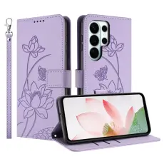 OEM - Pl&aring;nboksfodral f&ouml;r Samsung Galaxy S26 Ultra Konstl&auml;der Stativ - Lila