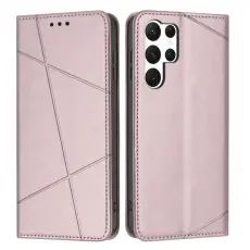 OEM - Pl&aring;nboksfodral f&ouml;r Samsung Galaxy S26 Ultra Konstl&auml;der Stativ - Ros&eacute;guld