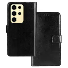 IDEWEI - IDEWEI Pl&aring;nboksfodral f&ouml;r Samsung Galaxy S26 Ultra Konstl&auml;der - Svart