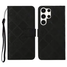 OEM - Pl&aring;nboksfodral f&ouml;r Samsung Galaxy S26 Ultra Konstl&auml;der - Svart