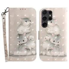 OEM - Pl&aring;nboksfodral f&ouml;r Samsung Galaxy S26 Ultra Konstl&auml;der - Svart
