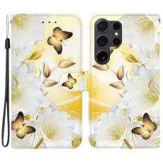 OEM - Pl&aring;nboksfodral f&ouml;r Samsung Galaxy S26 Ultra Anti-Drop Konstl&auml;der - Guld