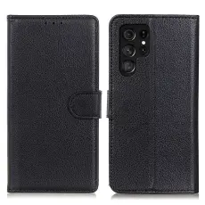 OEM - Pl&aring;nboksfodral f&ouml;r Samsung Galaxy S26 Ultra Konstl&auml;der - Svart