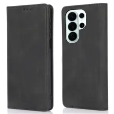 OEM - Pl&aring;nboksfodral f&ouml;r Samsung Galaxy S26 Ultra Magnetiskt Konstl&auml;der - Svart