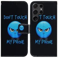 OEM - Pl&aring;nboksfodral f&ouml;r Samsung Galaxy S26 Ultra M&ouml;nstertryck Konstl&auml;der - Svart