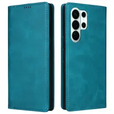 OEM - Pl&aring;nboksfodral f&ouml;r Samsung Galaxy S26 Ultra RFID Blocking Konstl&auml;der - Bl&aring;
