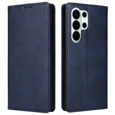 OEM - Pl&aring;nboksfodral f&ouml;r Samsung Galaxy S26 Ultra RFID Blocking Konstl&auml;der - Bl&aring;