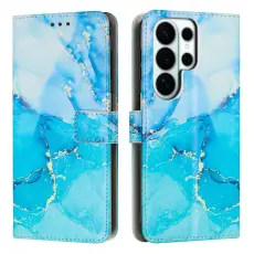 OEM - Pl&aring;nboksfodral f&ouml;r Samsung Galaxy S26 Ultra St&auml;llfunktion Konstl&auml;der - Bl&aring;