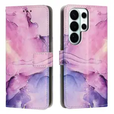 OEM - Pl&aring;nboksfodral f&ouml;r Samsung Galaxy S26 Ultra St&auml;llfunktion Konstl&auml;der - Lila