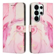OEM - Pl&aring;nboksfodral f&ouml;r Samsung Galaxy S26 Ultra St&auml;llfunktion Konstl&auml;der - Ros&eacute;guld