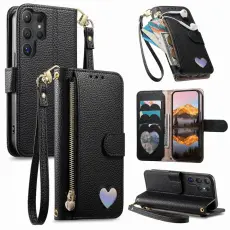 OEM - Pl&aring;nboksfodral f&ouml;r Samsung Galaxy S26 Ultra TKonstl&auml;der - Svart