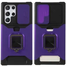 OEM - Mobilskal f&ouml;r Samsung Galaxy S26 Ultra Kickstand PC + TPU - Lila