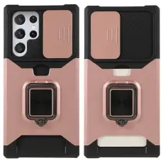 OEM - Mobilskal f&ouml;r Samsung Galaxy S26 Ultra Kickstand PC + TPU - Ros&eacute;guld