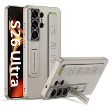 GKK - GKK Mobilskal f&ouml;r Samsung Galaxy S26 Ultra Kickstand PU + PC - Gr&aring;