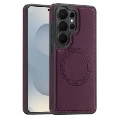 OEM - Mobilskal f&ouml;r Samsung Galaxy S26 Ultra Magnetiskt Konstl&auml;der - M&ouml;rklila