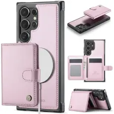 JEEHOOD - JEEHOOD Mobilskal f&ouml;r Samsung Galaxy S26 Ultra Magnetiskt Konstl&auml;der - Rosa