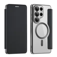 OEM - Mobilskal f&ouml;r Samsung Galaxy S26 Ultra Magnetiskt Konstl&auml;der - Svart