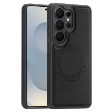 OEM - Mobilskal f&ouml;r Samsung Galaxy S26 Ultra Magnetiskt Konstl&auml;der - Svart