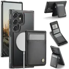 JEEHOOD - JEEHOOD Mobilskal f&ouml;r Samsung Galaxy S26 Ultra Magnetiskt Konstl&auml;der - Svart